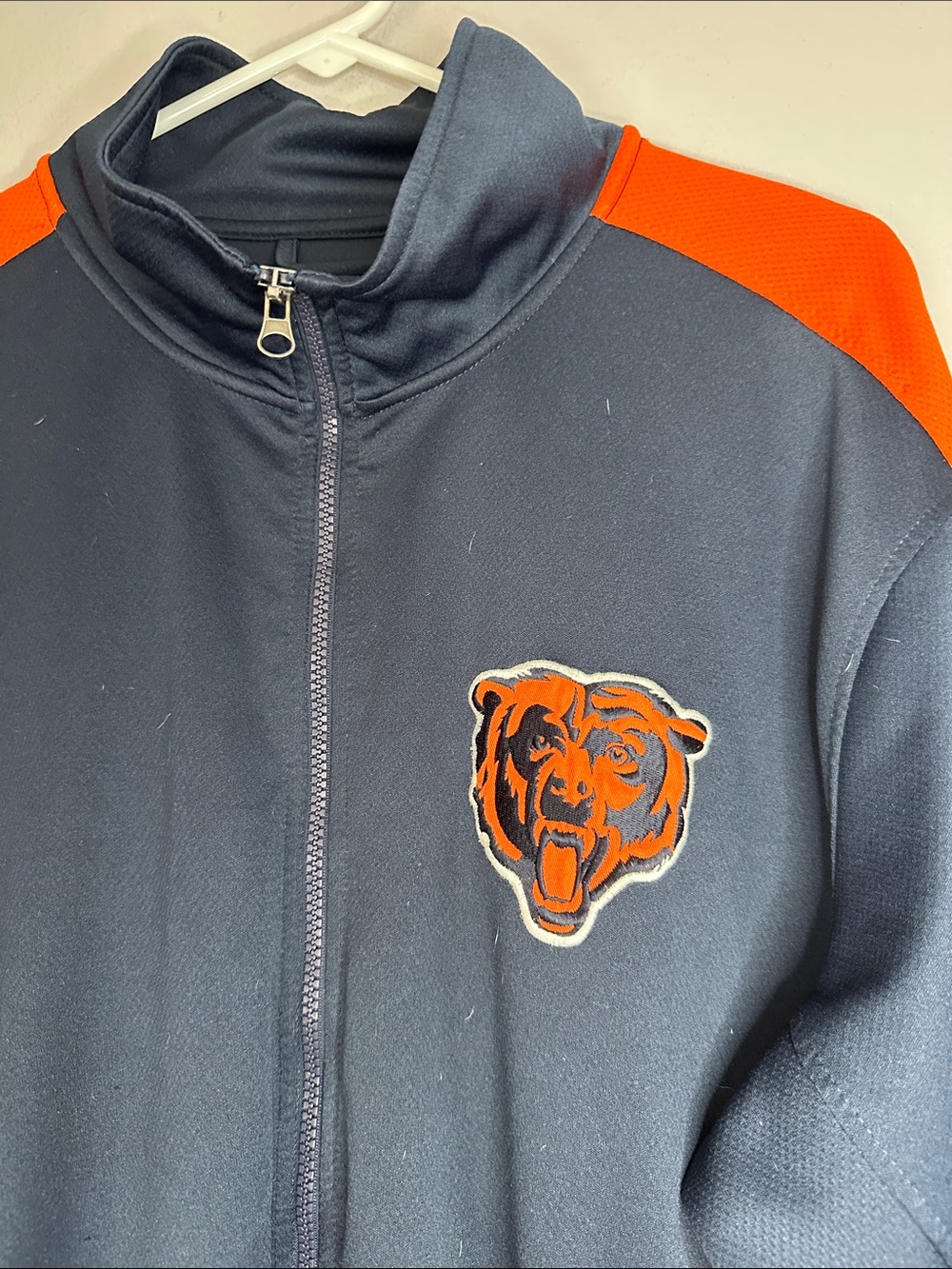 Chicago Bears NFL Navy and Orange Logo Full Zipper size XL - Picture 2 of 5